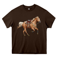 Chocolate Brown horse body Heavy Core Tee - RanaPortraitStore