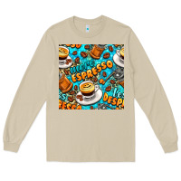 Mushroom more espresso less despresso coffee with leopard seamless pattern bbs Long Sleeve Tee - BundleAndBundleShop