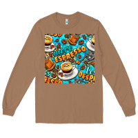 Toasted Coconut more espresso less despresso coffee with leopard seamless pattern bbs Long Sleeve Tee - BundleAndBundleShop