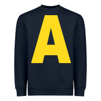 Navy letter a chipmunk christmas Heavyweight Sweatshirt - artisFamous