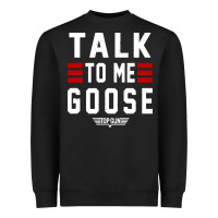 Top Gun Talk To Me Goose Distressed Heavyweight Sweatshirt | Teevron