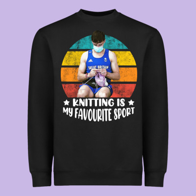Tom Daley Knitting Is My Favourite Sport  3 Heavyweight Sweatshirt Designed By Artisfamous