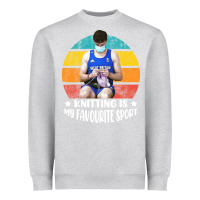 Heather Grey tom daley knitting is my favourite sport  3 Heavyweight Sweatshirt - artisFamous