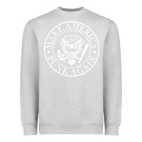 Heather Grey funny make america punk again vintage rock seal Heavyweight Sweatshirt - artisFamous