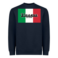 Navy vespa motorcycle Heavyweight Sweatshirt - artisFamous
