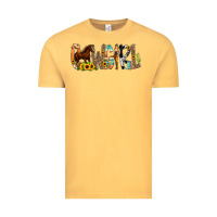 Vintage Mustard Cowgirl Horse Min Vintage Tee - CowCowDesign