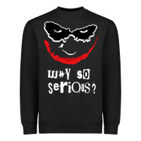Black why so serious Heavyweight Sweatshirt - artisFamous