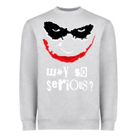 Heather Grey why so serious Heavyweight Sweatshirt - artisFamous