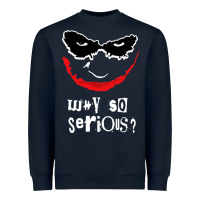 Navy why so serious Heavyweight Sweatshirt - artisFamous