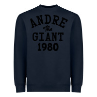 Navy andre the giant 1980 Heavyweight Sweatshirt - artisFamous