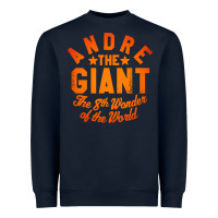 Navy andre the giant 8th wonder of the world Heavyweight Sweatshirt - artisFamous
