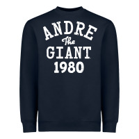 Navy andre the giant 1980 Heavyweight Sweatshirt - artisFamous