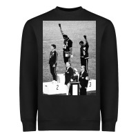 Black black power black fist 1968 olympics Heavyweight Sweatshirt - artisFamous