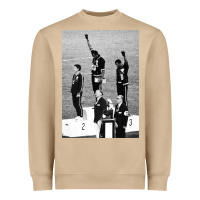 Mushroom black power black fist 1968 olympics Heavyweight Sweatshirt - artisFamous