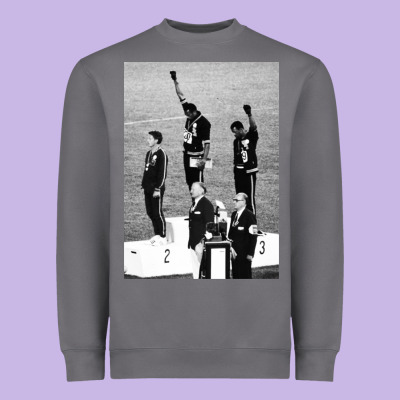 Black Power Black Fist 1968 Olympics Heavyweight Sweatshirt Designed By Artisfamous