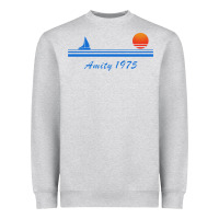 Heather Grey amity island 1975 Heavyweight Sweatshirt - artisFamous