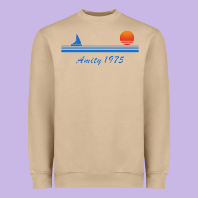 Amity Island 1975 Heavyweight Sweatshirt Designed By Artisfamous