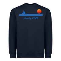 Navy amity island 1975 Heavyweight Sweatshirt - artisFamous