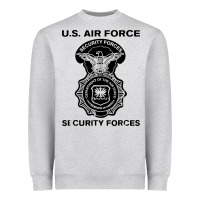Heather Grey air force security forces Heavyweight Sweatshirt - artisFamous