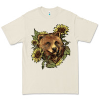 Bone Bear head sunflower Premium Tee - HowdyJamesFarm