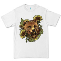White Bear head sunflower Premium Tee - HowdyJamesFarm