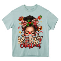 Arona merry christmas messy bun Heavy Core Tee - texasbilliewilder