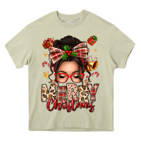 Mossy merry christmas messy bun Heavy Core Tee - texasbilliewilder