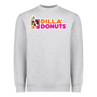 Heather Grey dilla' donuts Heavyweight Sweatshirt - artisFamous