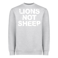 Heather Grey lions not sheep Heavyweight Sweatshirt - artisFamous