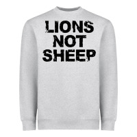 Heather Grey lions not sheep Heavyweight Sweatshirt - artisFamous