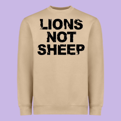 Lions Not Sheep Heavyweight Sweatshirt Designed By Artisfamous