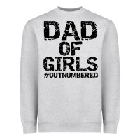 Heather Grey dad of girls Heavyweight Sweatshirt - artisFamous