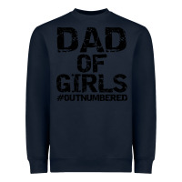 Navy dad of girls Heavyweight Sweatshirt - artisFamous