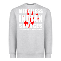 Heather Grey merciless indian savages Heavyweight Sweatshirt - artisFamous