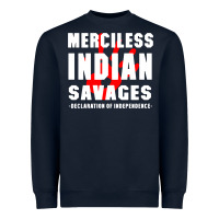 Navy merciless indian savages Heavyweight Sweatshirt - artisFamous