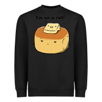 Black i'm on a roll! Heavyweight Sweatshirt - artisFamous