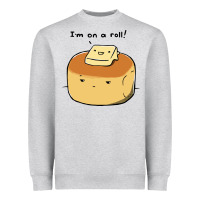 Heather Grey i'm on a roll! Heavyweight Sweatshirt - artisFamous