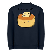 Navy i'm on a roll! Heavyweight Sweatshirt - artisFamous