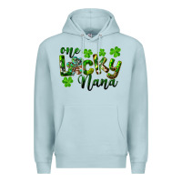 Blue Mist St. Patrick's Day One Lucky Nana Premium Hoodie - RanaPortraitStore