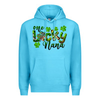 Ocean Blue St. Patrick's Day One Lucky Nana Premium Hoodie - RanaPortraitStore