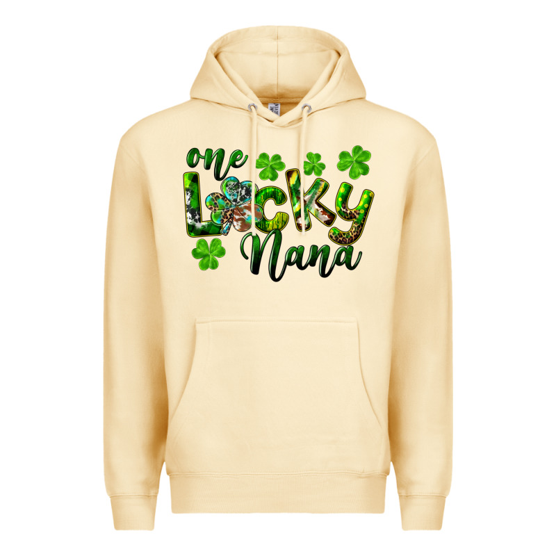 St. Patrick's Day One Lucky Nana Premium Hoodie by RanaPortraitStore | Teevron
