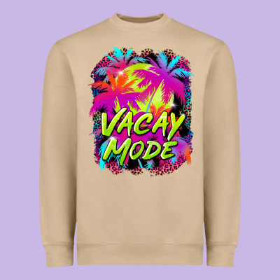 Vacay Mode Heavyweight Sweatshirt Designed By Barkaloodesign