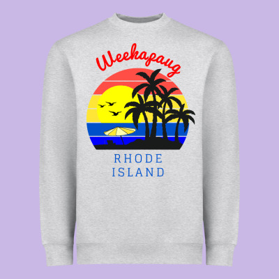 Weekapaug, Rhode Island Sunset Heavyweight Sweatshirt Designed By Artisfamous