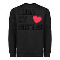 Black i love my brother, brothers day , brother sister  love Heavyweight Sweatshirt - artisFamous