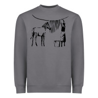 Storm Banksy Zebra Heavyweight Sweatshirt - artisFamous