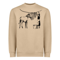 Mushroom Banksy Zebra Heavyweight Sweatshirt - artisFamous