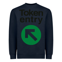 Navy token entry Heavyweight Sweatshirt - artisFamous