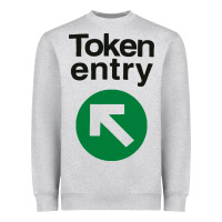 Heather Grey token entry Heavyweight Sweatshirt - artisFamous