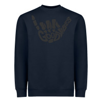 Navy goodvibes shaka Heavyweight Sweatshirt - artisFamous