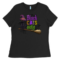 Black black cats only Ladies Tee - CowGirlArtShop